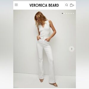 Veronica Beard Beverly Skinny-Flare NWT Size 28 White